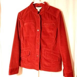 L. L. Bean Women's Corduroy Jacket Rusty Red Sz M
